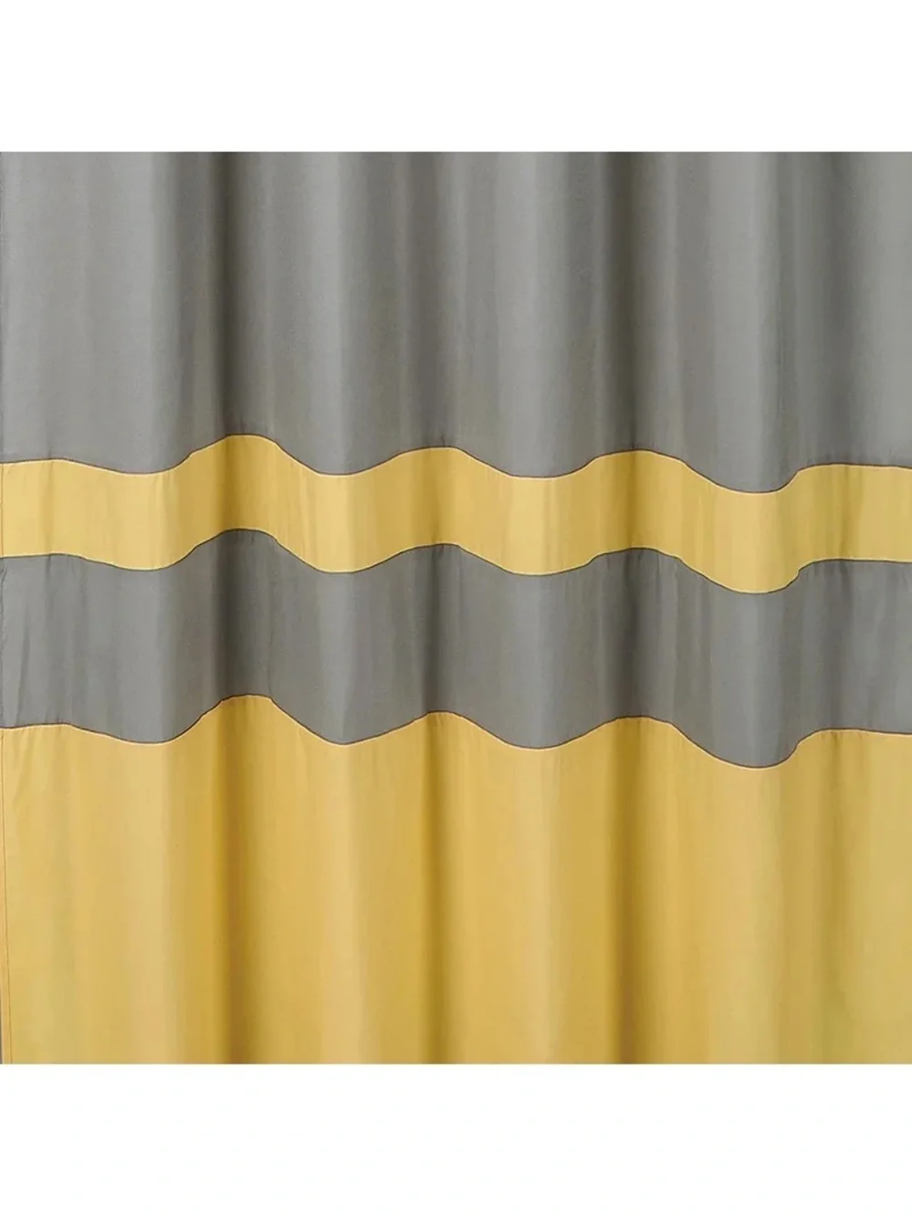 Gray and Yellow Window Curtain Panel set -